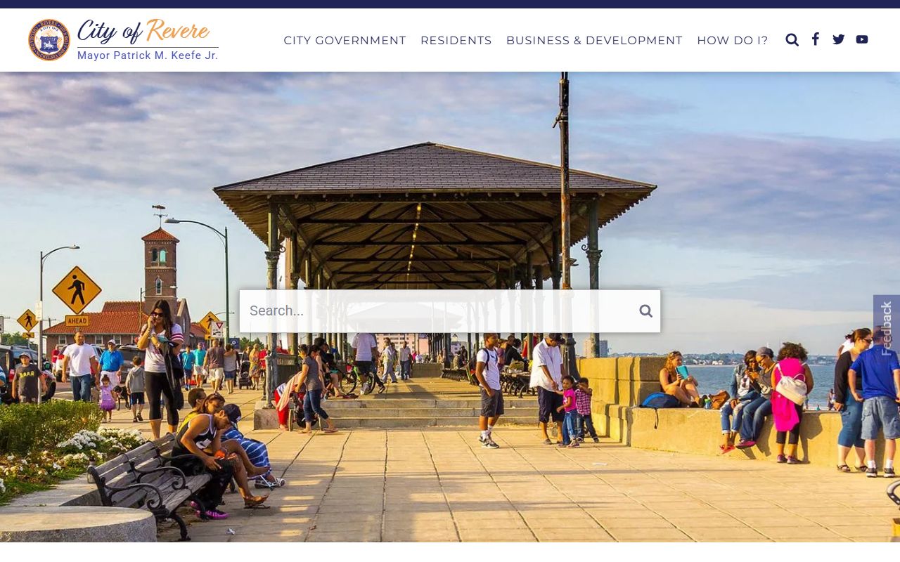 Revere city portal homepage